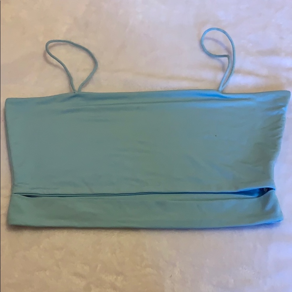 Baby blue crop top